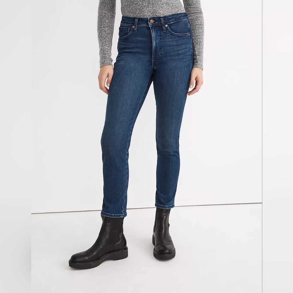🏷NWT🏷️ Madewell Womens Jeans Curvy Mid Rise Stovepipe in Dahill Wash 27 Tall